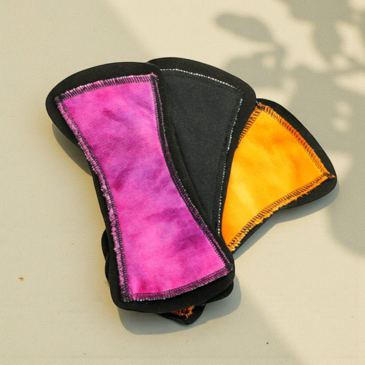 Reusable Cloth Pads Domino Pads Petite Liner CHARLIE-  3-Pack Sampler