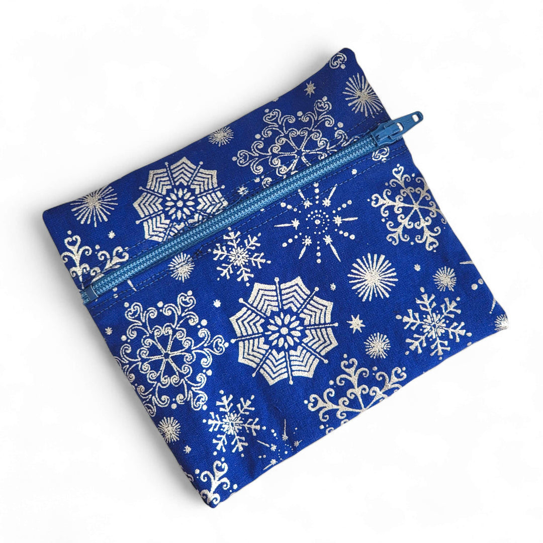 Menstrual Cup Pouch w/Zipper Snowflake