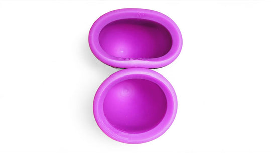 MeLuna Sport and Classic menstrual cups showing the difference in firmness