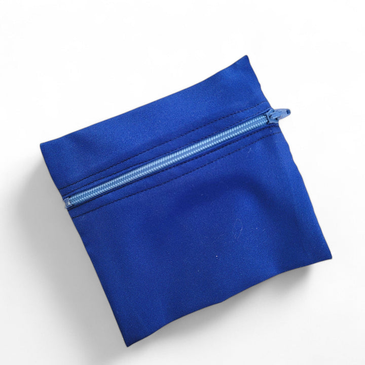 Zippered menstrual cup bag blue