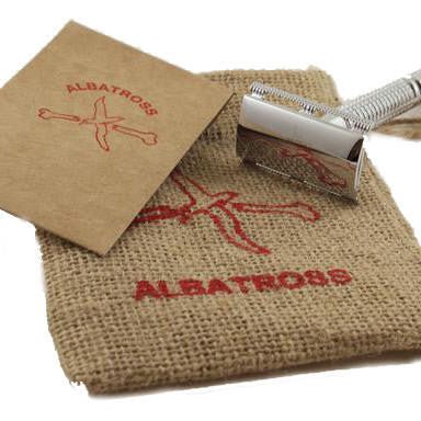 Maquinilla de afeitar de seguridad Albatross Flagship de 3 piezas con bolsa y cuchillas