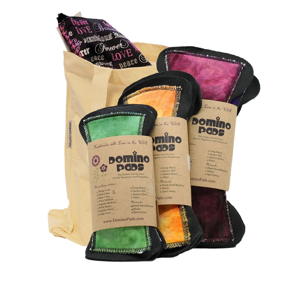 Domino Pads The Whole Stash Petite Domino Pads Gift Set with Reusable Tote and Wetbag 