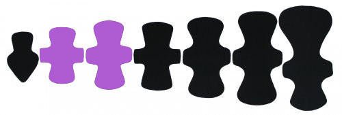 Domino Pads Variety Pack Domino Cloth Pads- Petite- "LIZZIE" Minky 