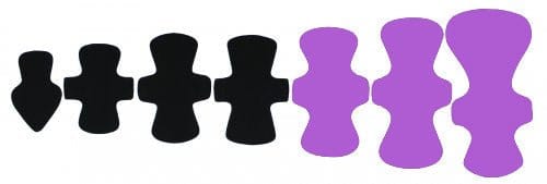 domino pads cloth pad sizes included in this set