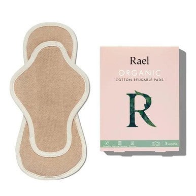 Paquete de 3 compresas de algodón orgánico Rael REGULAR