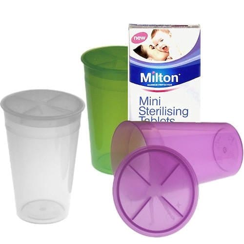 MeLuna Disinfection Cup & Box of Milton Tabs Combo