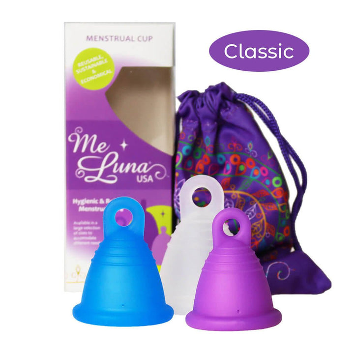 Low Cervix MeLuna Menstrual Cup (USA/FDA version) Ring, Shorty, Classic