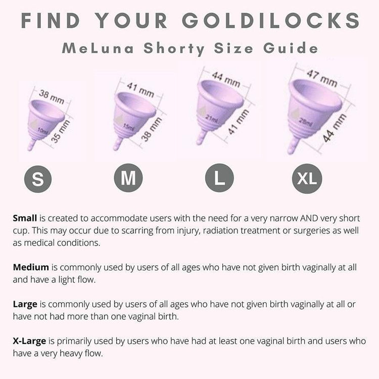 The MeLuna USA Menstrual Cup Size Chart Meluna USA