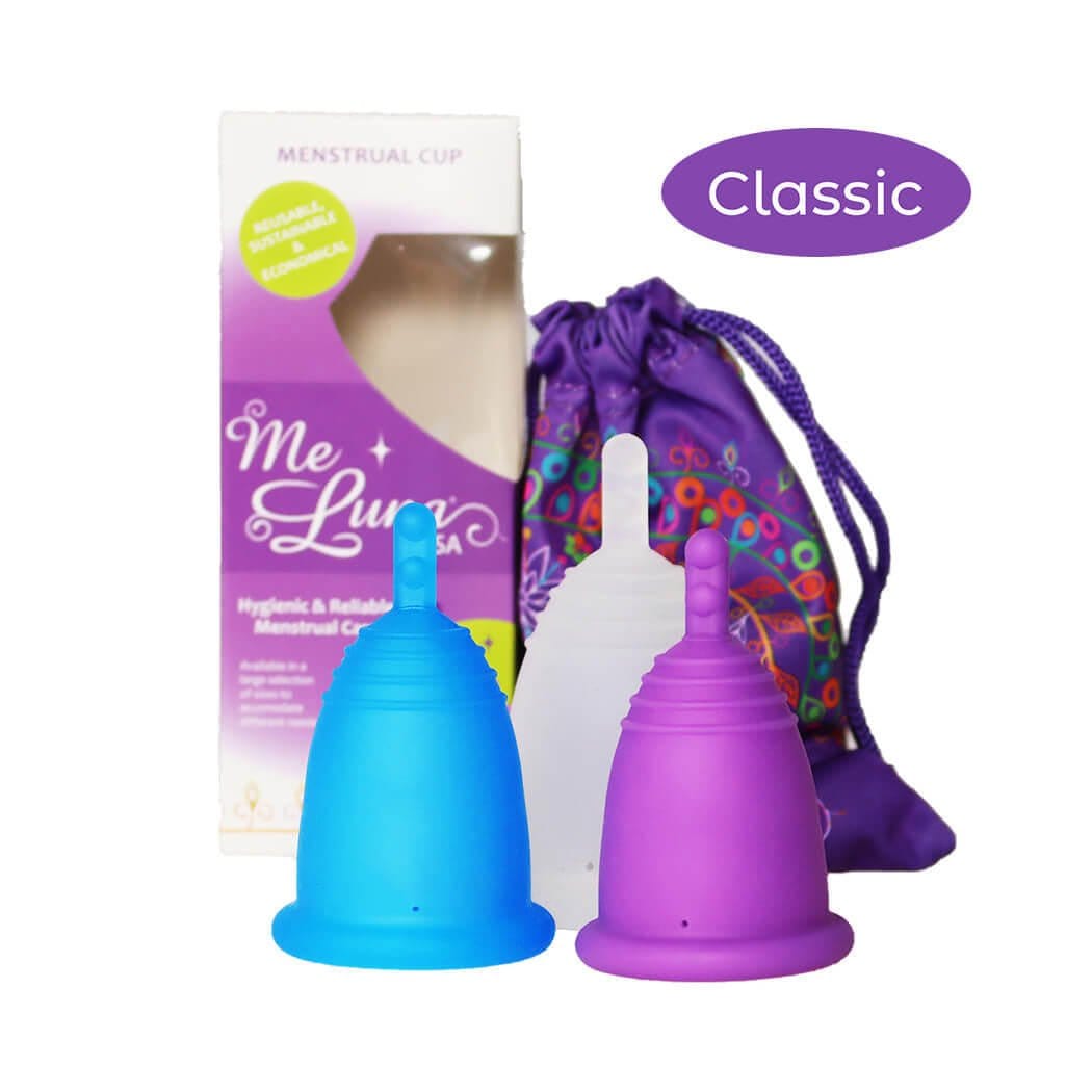 Low Cervix MeLuna Menstrual Cup (USA/FDA version) Ball Handle, Shorty, Classic