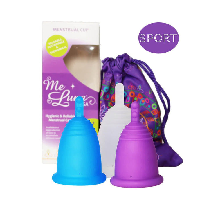 Copa menstrual MeLuna (versión EE. UU./FDA) Mango con vástago, deportivo